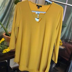 Alfani Blouse Mustard/ goldenrod